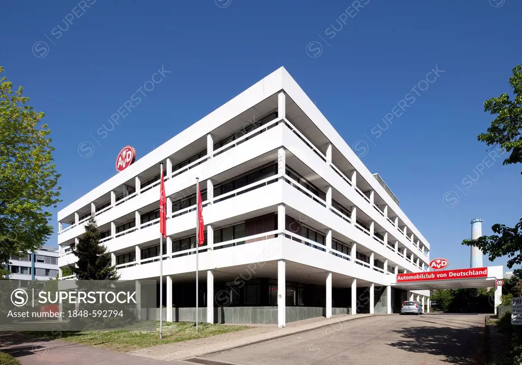 AvD building, a Germany automobile club, Buerostadt Niederrad business park, Frankfurt am Main, Hesse, Germany, Europe, PublicGround
