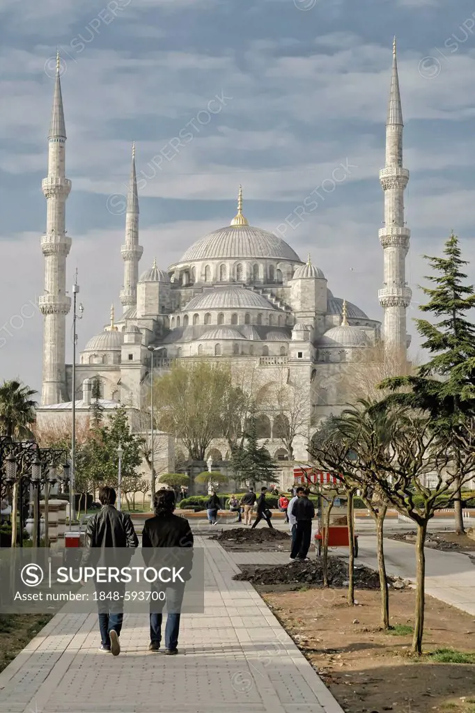 Blue Mosque, Sultan Ahmed Mosque, Istanbul, Constantinople, Byzantium, the Bosphorus, Turkey, Europe
