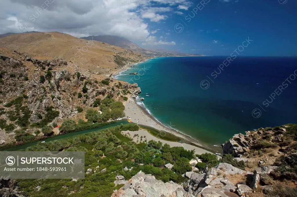 Preveli Beach, South Coast, Crete, Greece, Europe