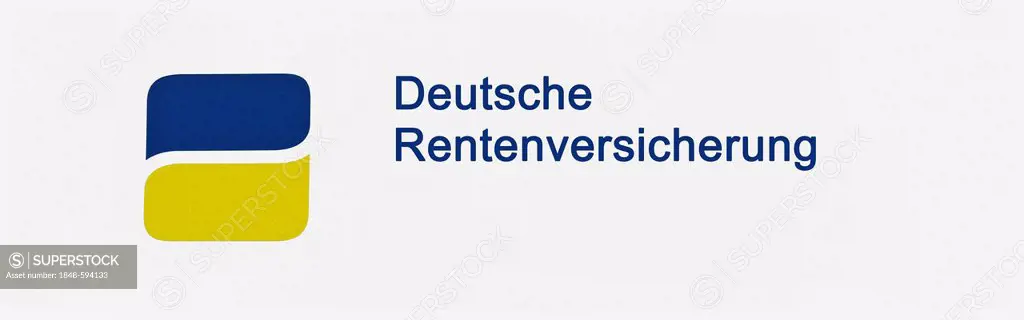 Deutsche Rentenversicherung, German pension insurance, lettering with logo