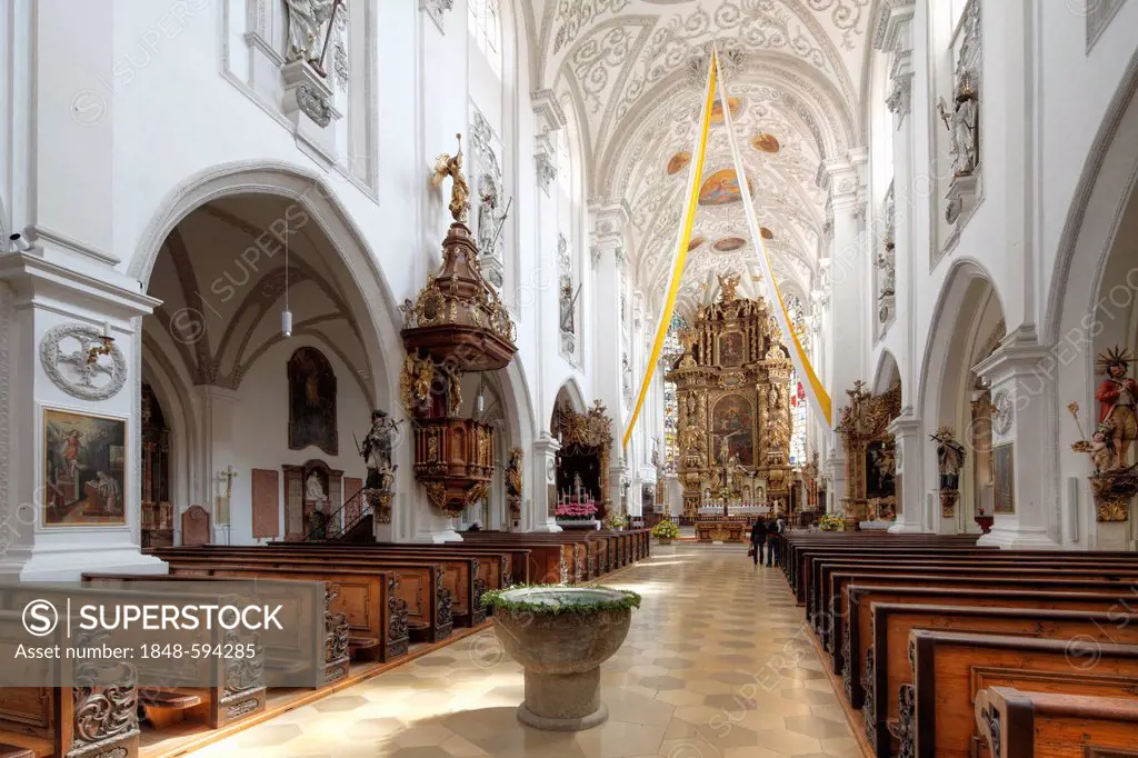 Parish church of the Assumption, Landsberg am Lech, Upper Bavaria, Bavaria, Germany, Europe