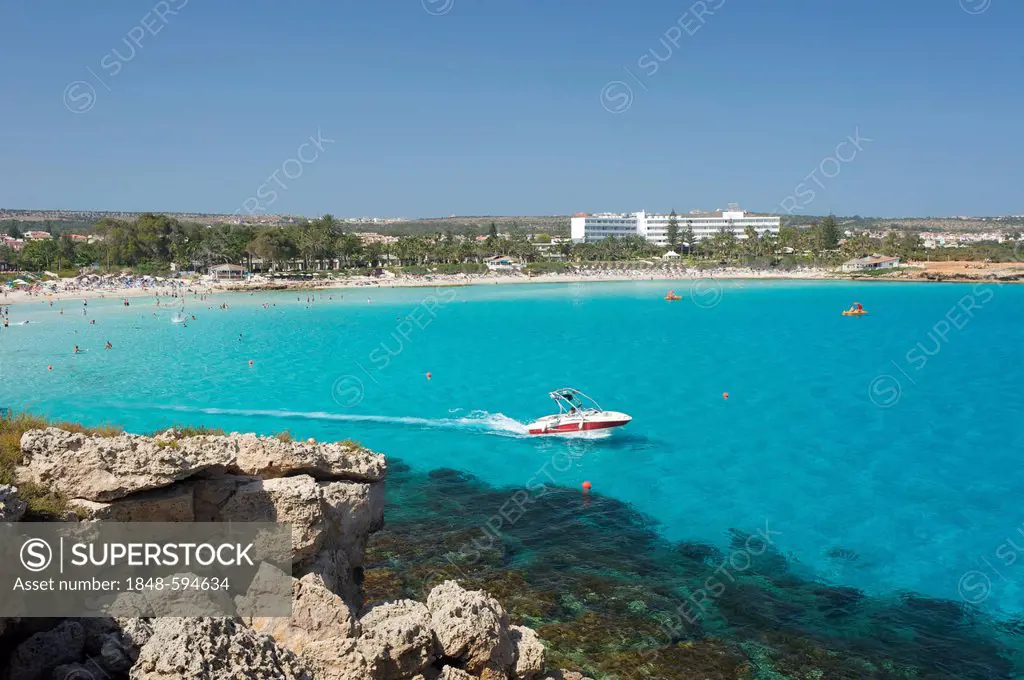 Water sports on Nissi Beach, Ayia Napa, Southern Cyprus, Cyprus