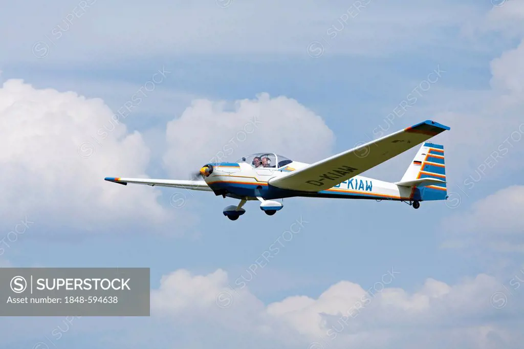 Motor glider SF 25, festival celebrating the 100th anniversary of the airfield, Lueneburg, Lower Saxony, Germany