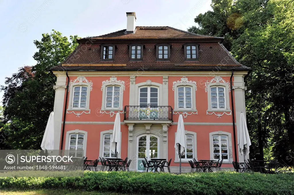 Rococo palace, at the Congress-Centrum Stadtgarten, Schwaebisch Gmuend, Baden-Wuerttemberg, Germany, Europe
