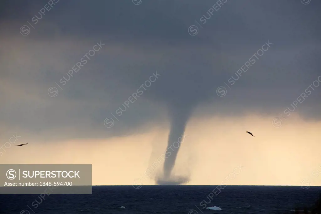 Tornado touching down at sea, Black Sea, Turkey