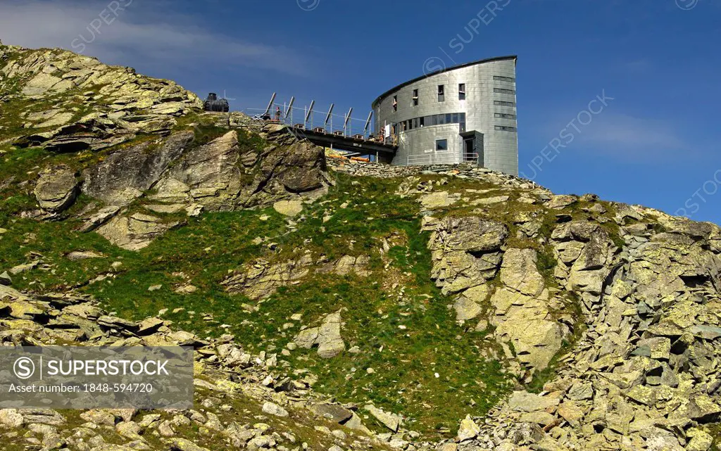 The futuristic Velan Hut, Cabane du Velan, the Swiss Alpine Club, SAC, Valais, Switzerland, Europe