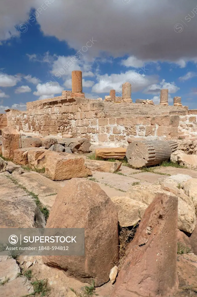 Ruins of the Roman town of Gigthis, Giktis, southern Tunisia, Maghreb, North Africa, Africa