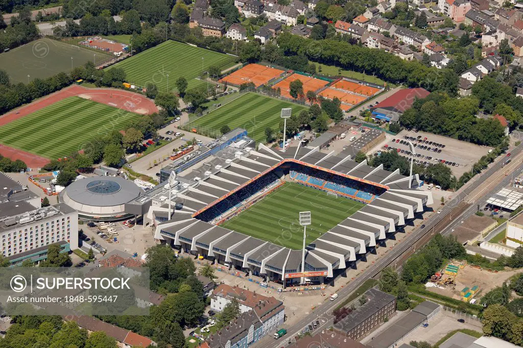 Aerial view, VfL-Stadion stadium, match Japan - New Zealand, FIFA Women's World Cup, Bochum, Ruhrgebiet region, North Rhine-Westphalia, Germany, Europ...