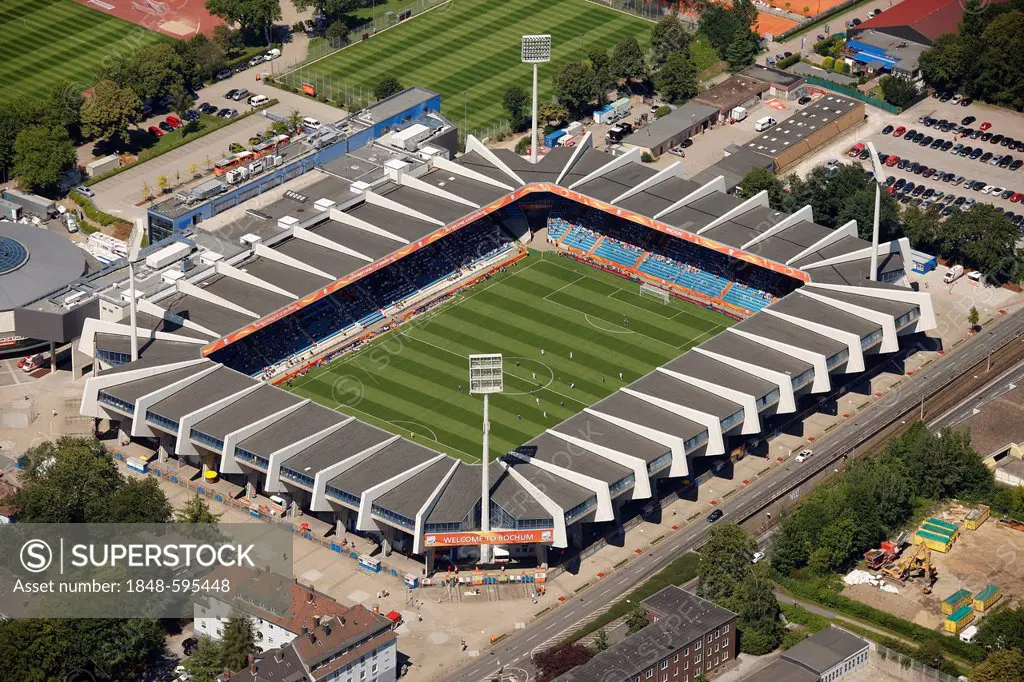 Aerial view, VfL-Stadion stadium, match Japan - New Zealand, FIFA Women's World Cup, Bochum, Ruhrgebiet region, North Rhine-Westphalia, Germany, Europ...