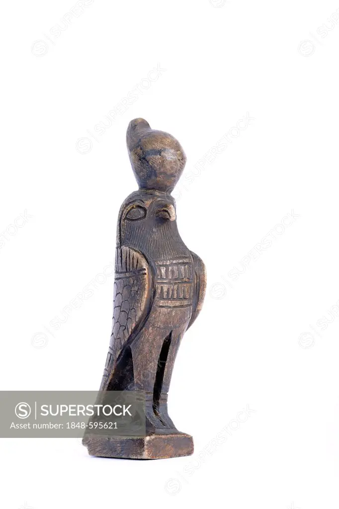 Ancient statue of Horus, Egyptian god of the sky, protector of children