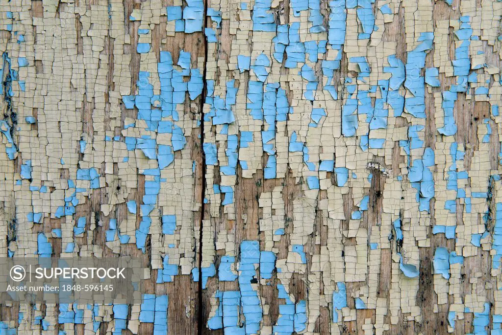 Flaking paint on wood, Cache Creek, British Columbia, Canada, North America