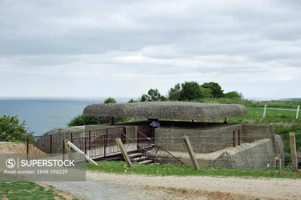 Atlantic Wall, D-Day, a German command post, fire control station at Longues sur Mer, Normandy, France, Europe