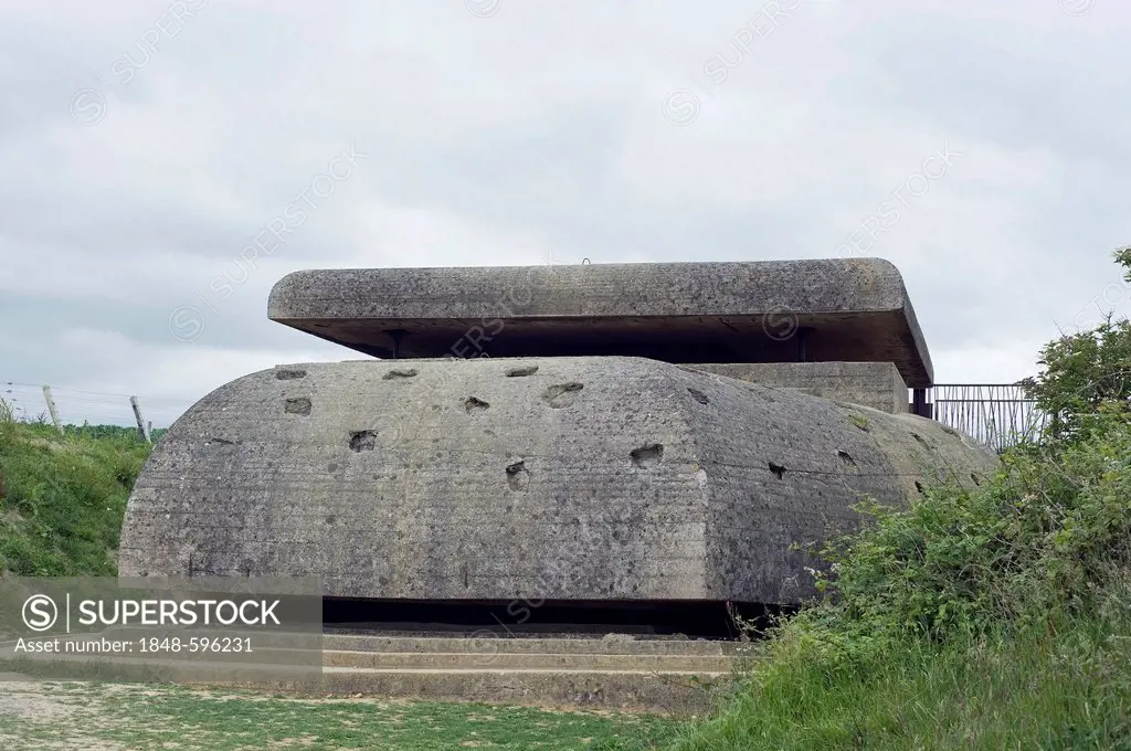 Atlantic Wall, D-Day, German command post, fire control station at Longues sur Mer, Normandy, France, Europe