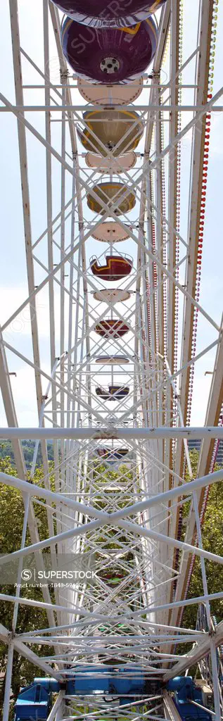 View on a Ferris wheel, Koblenz, Rhineland-Palatinate, Germany, Europe