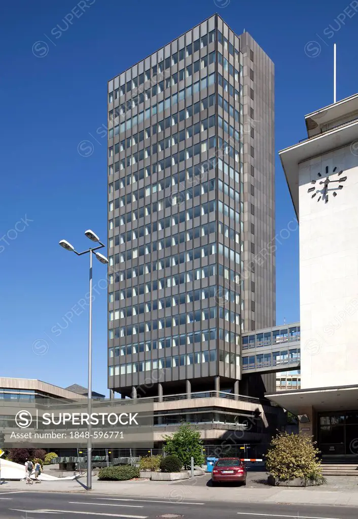 High-rise office building, Kureck, Wiesbaden, Hesse, Germany, Europe, PublicGround