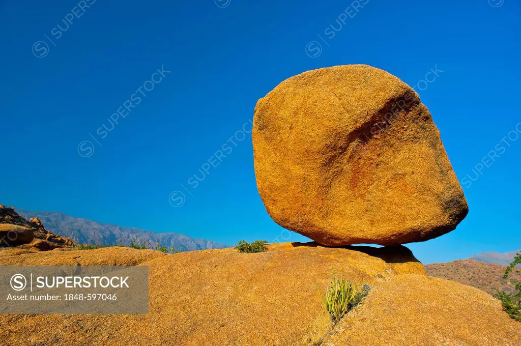 Huge boulder of granite in the Anti-Atlas, southern Morocco, Africa