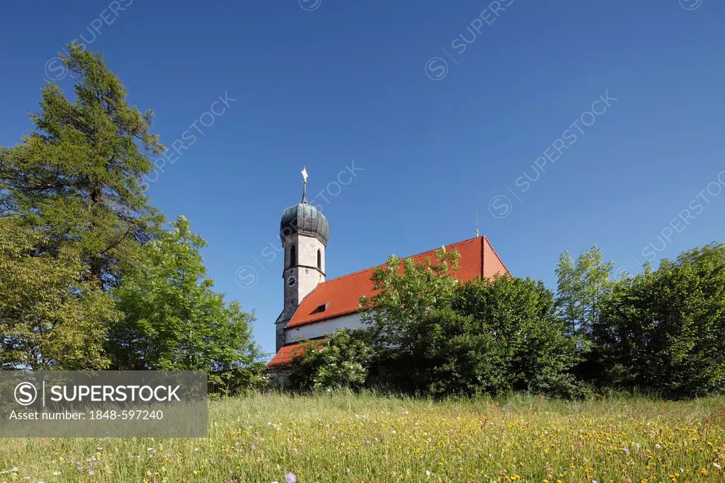 Church of St. Magdalene in Lochen, Dietramszell district, Upper Bavaria, Bavaria, Germany, Europe, PublicGround