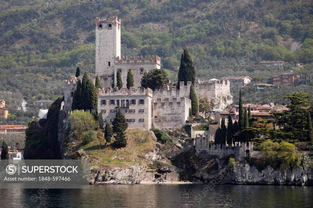 Scaliger Castle, Castello Scaligero, Malcesine, Lake Garda, Veneto, Italy, Europe