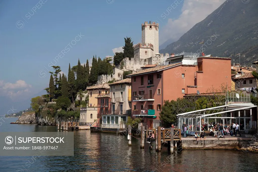 Scaliger Castle, Castello Scaligero, Malcesine, Lake Garda, Veneto, Italy, Europe