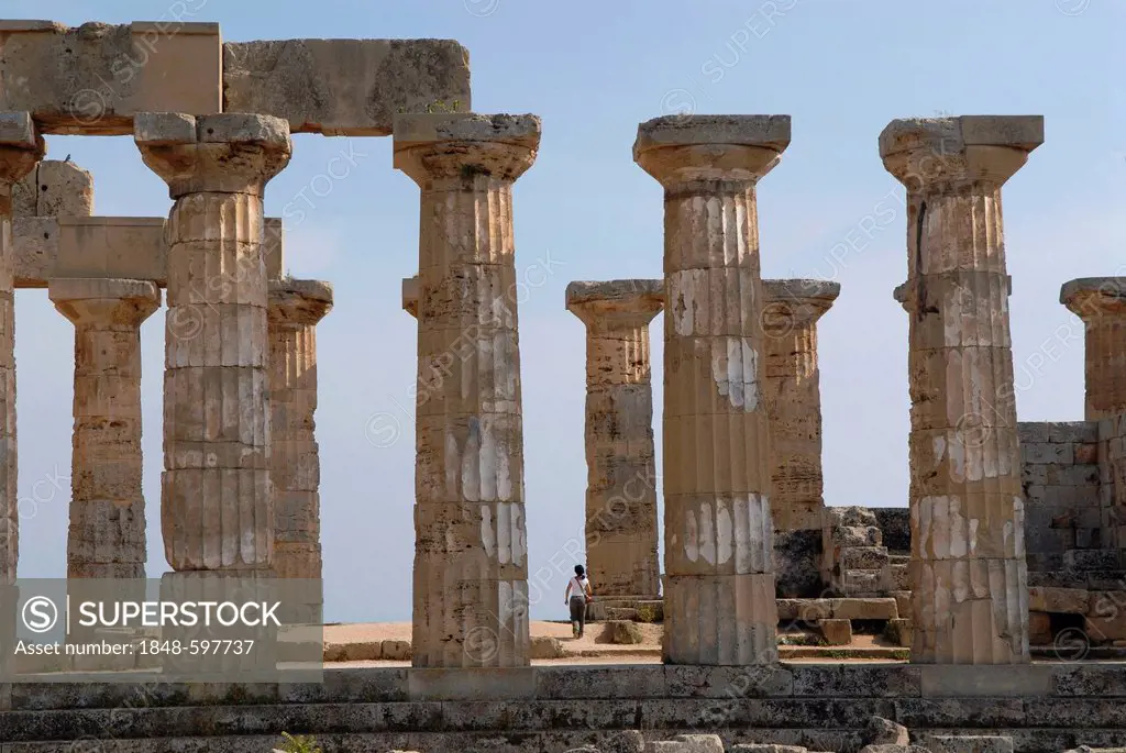 Tempel E or Temple of Hera, Selinunte, Sicily, Italy, Europe
