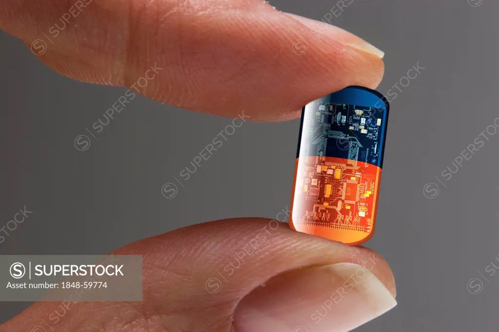 Medicine capsule with chip