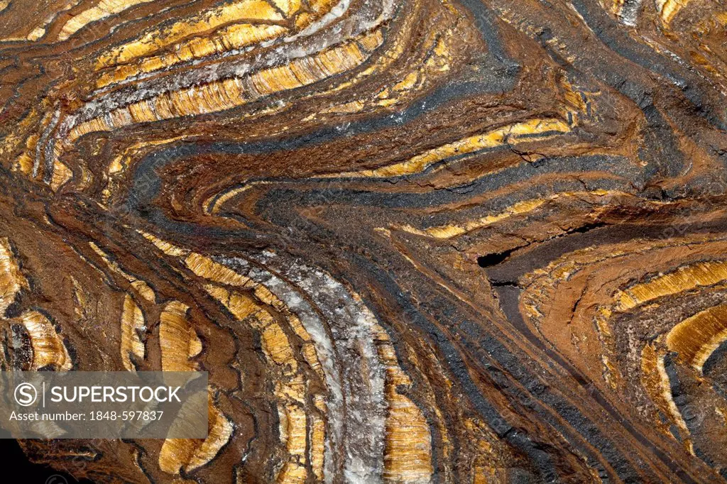 Banded Iron Formation, BIF, ferrous, marine sedimentary rock with metal-containing materials