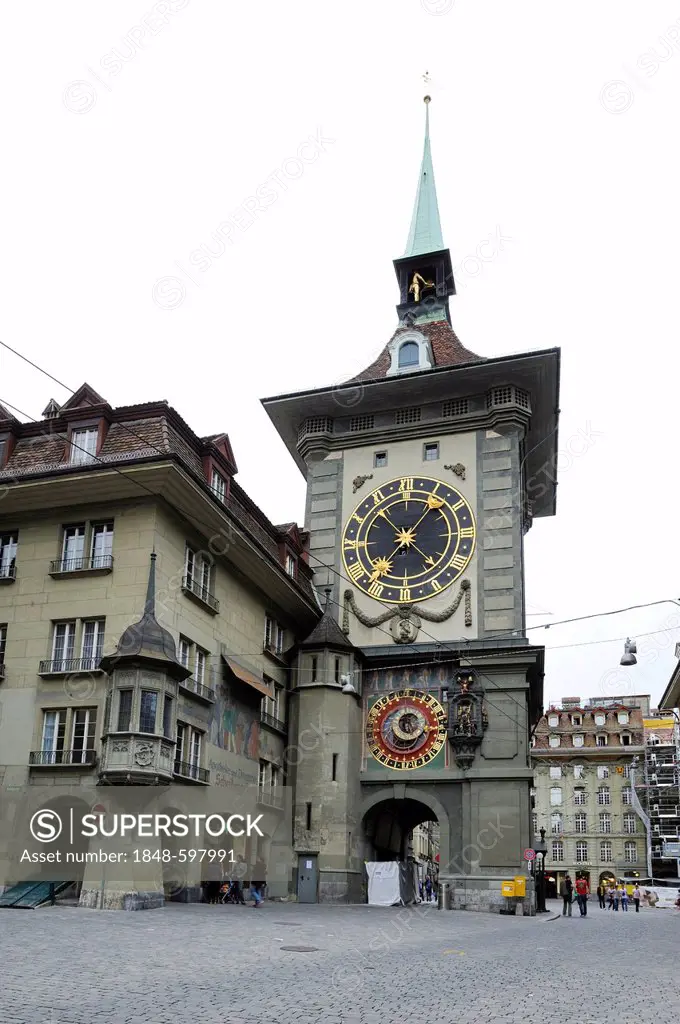 Zeitglockenturm tower, Zytglogge tower, Berne, Switzerland, Europe