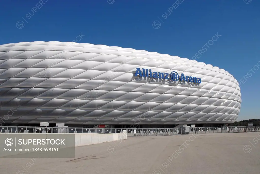 Allianz Arena football stadium in Munich, Bavaria, Germany, Europe
