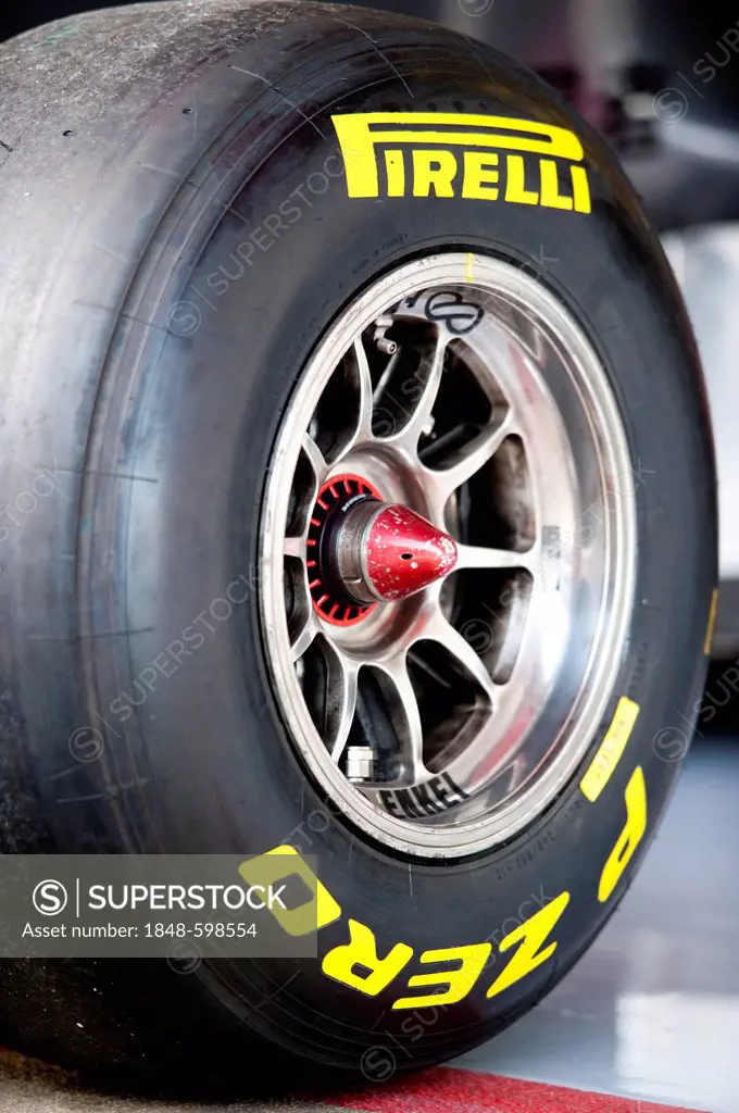 Pirelli P Zero tyre, motor sports, Formula 1 testing at the Circuit de Catalunya, Circuit de Barcelona, Barcelona, Spain, Europe