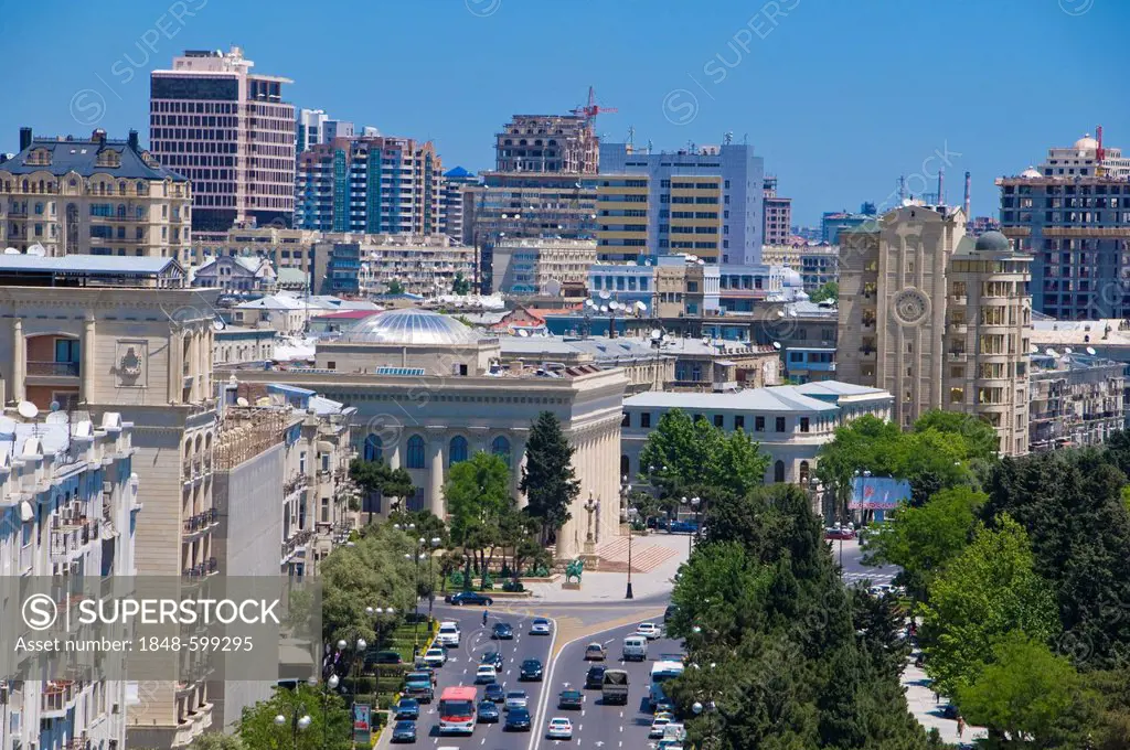 View over Baku, panoramic view, Azerbaijan, Middle East