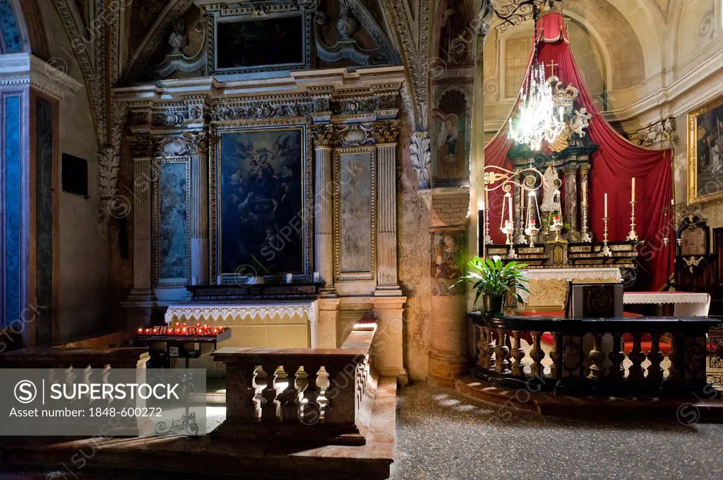 Interior view, Santa Maria del Sasso church, Morcote, Ticino, Switzerland, Europe