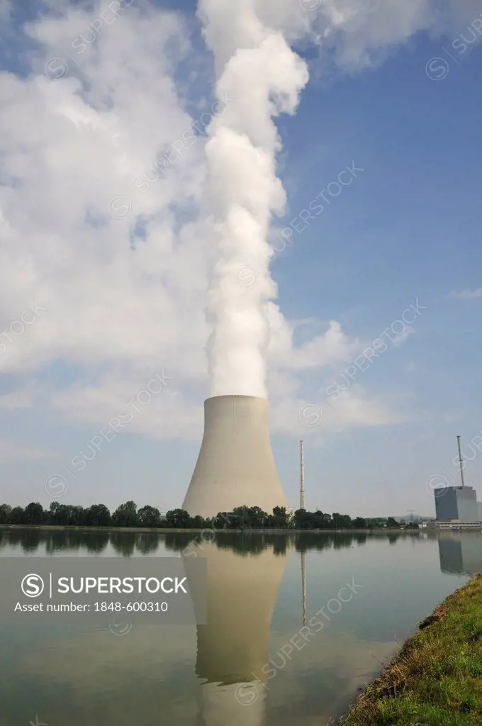 Isar I Nuclear Power Plant near Landshut, Lower Bavaria, Bavaria, Germany, Europe