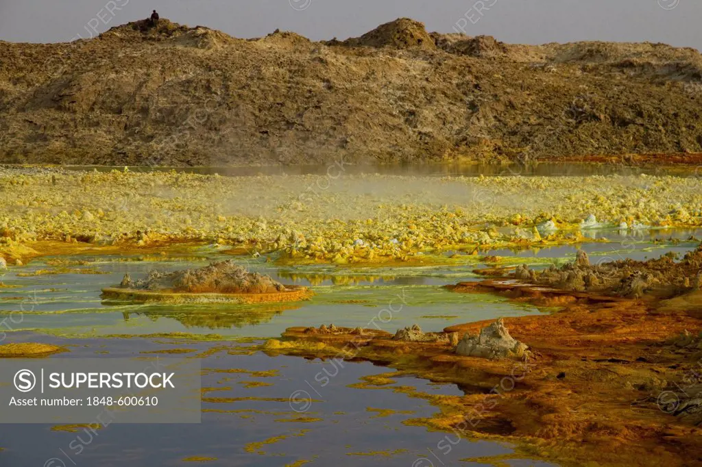 Sulphure rock formations, Dallol, Danakil Depression, Ethiopia, Africa