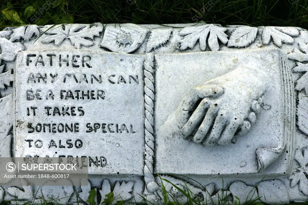 Cemetery headstone for a father, Rock of Cashel, County of Tipperary, Ireland