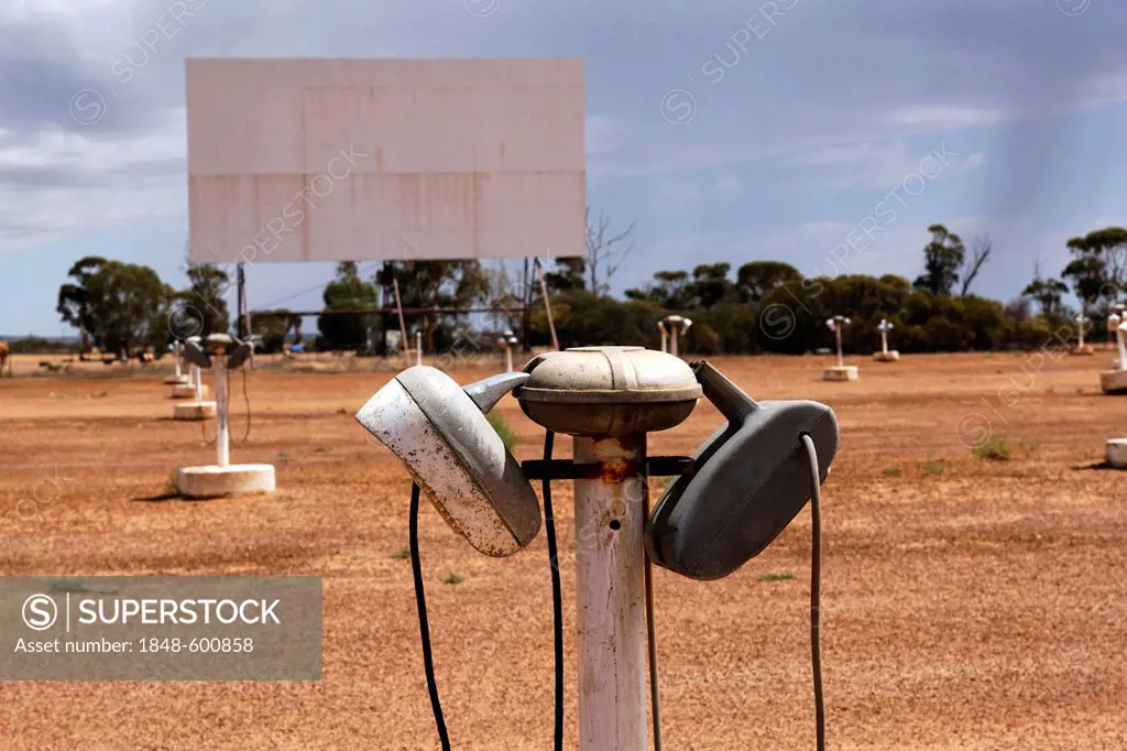 Old drive-in picture theatre Mukinbudin, Victoria Plains, Western Australia, Australia