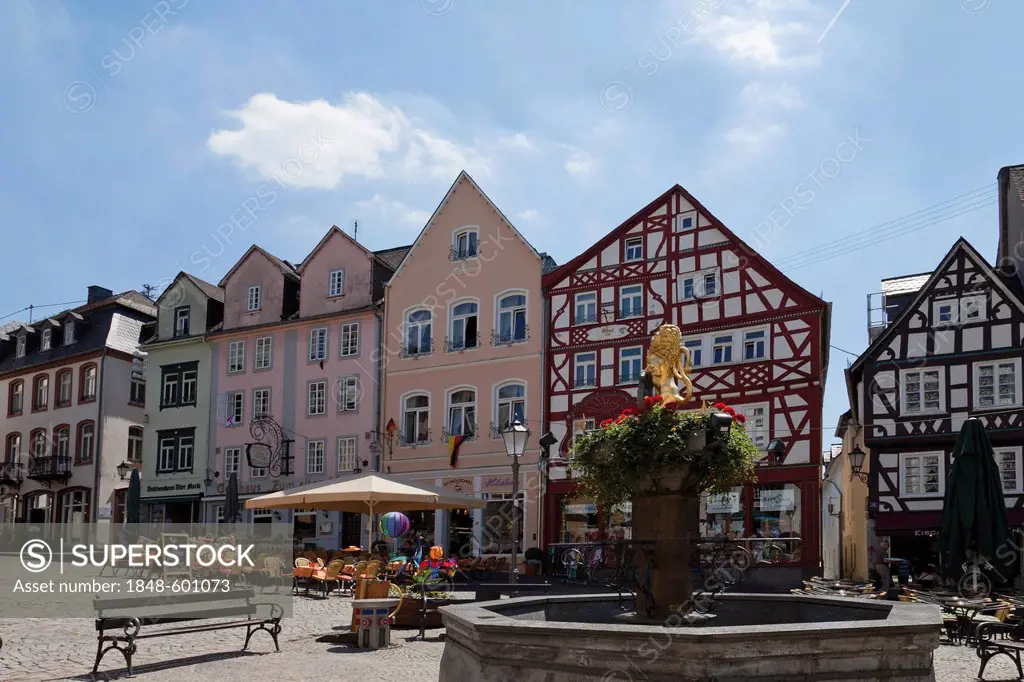 Marketplace of Hachenburg, Westerwald, Rhineland-Palatinate, Germany, Europe