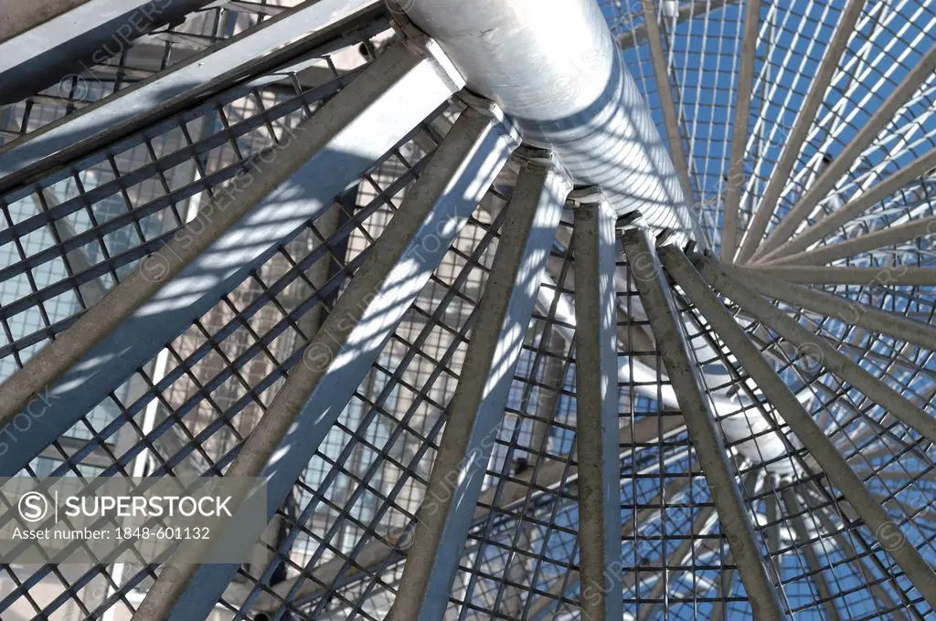 Circular staircase made of metal