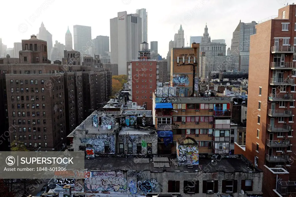 Graffiti, Lower Manhattan, New York City, New York, United States of America, USA, North America