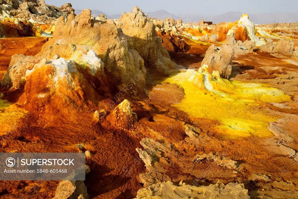 Sulphure formations, Dallol, Danakil Depression, Ethiopia, Africa
