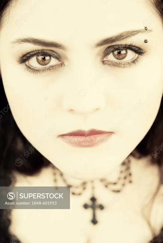 Woman, Gothic, portrait, serious