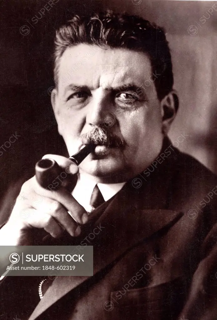 Edouard Herriot, 1872 - 1957, French politician and writer, historical photograph, 1920