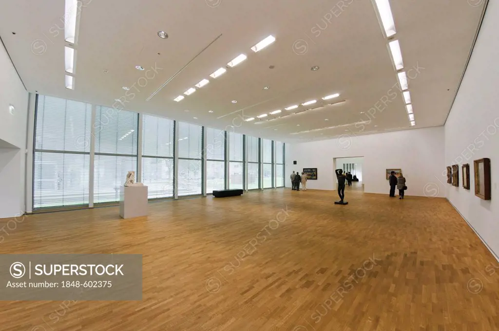 Exhibition space in the new building of the Folkwang Museum in Essen, North Rhine-Westphalia, Germany, Europe