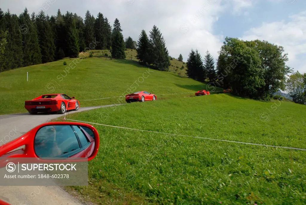 Gathering of Ferrari cars, Bad Reichenhall, Bavaria, Germany, Europe