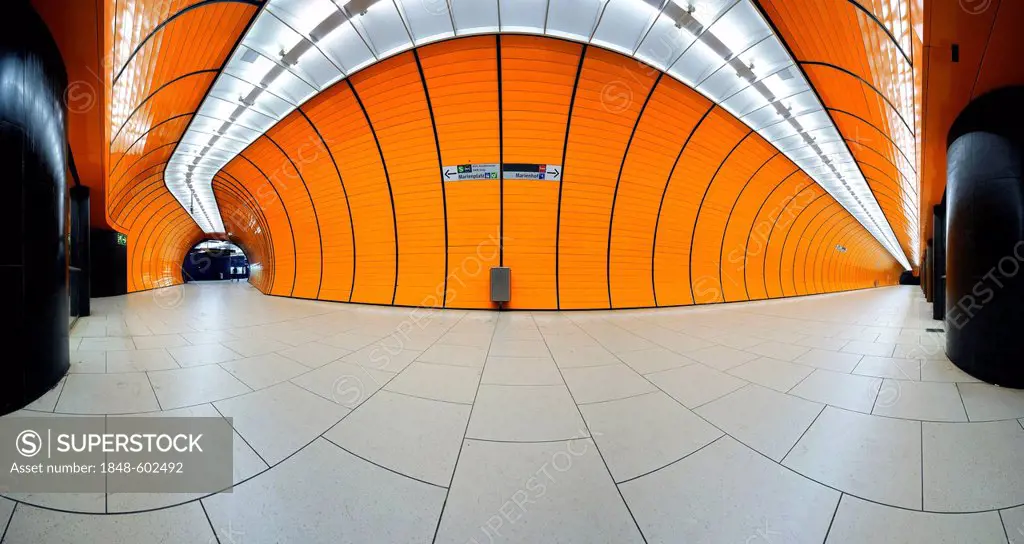 Munich U-Bahn station, metro station, Munich, Bavaria, Germany, Europe