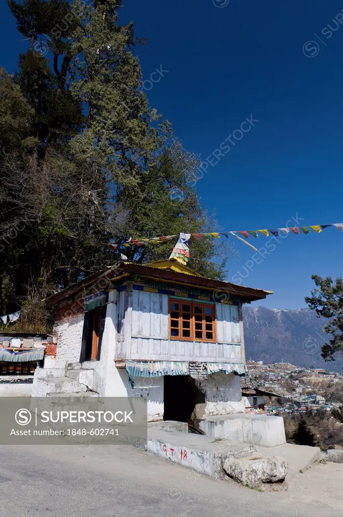 Galden Namgyal Lhatse monastery, largest Buddhist monastery in India, Tawang, Arunachal Pradesh, India, Himalayas, Asia