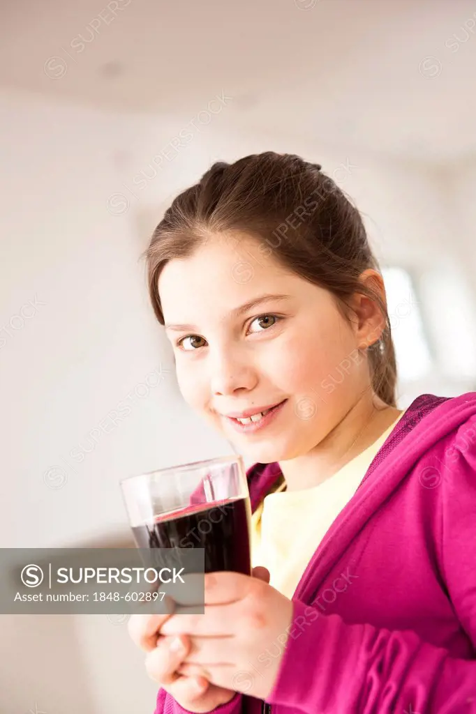 Girl drinking coca cola