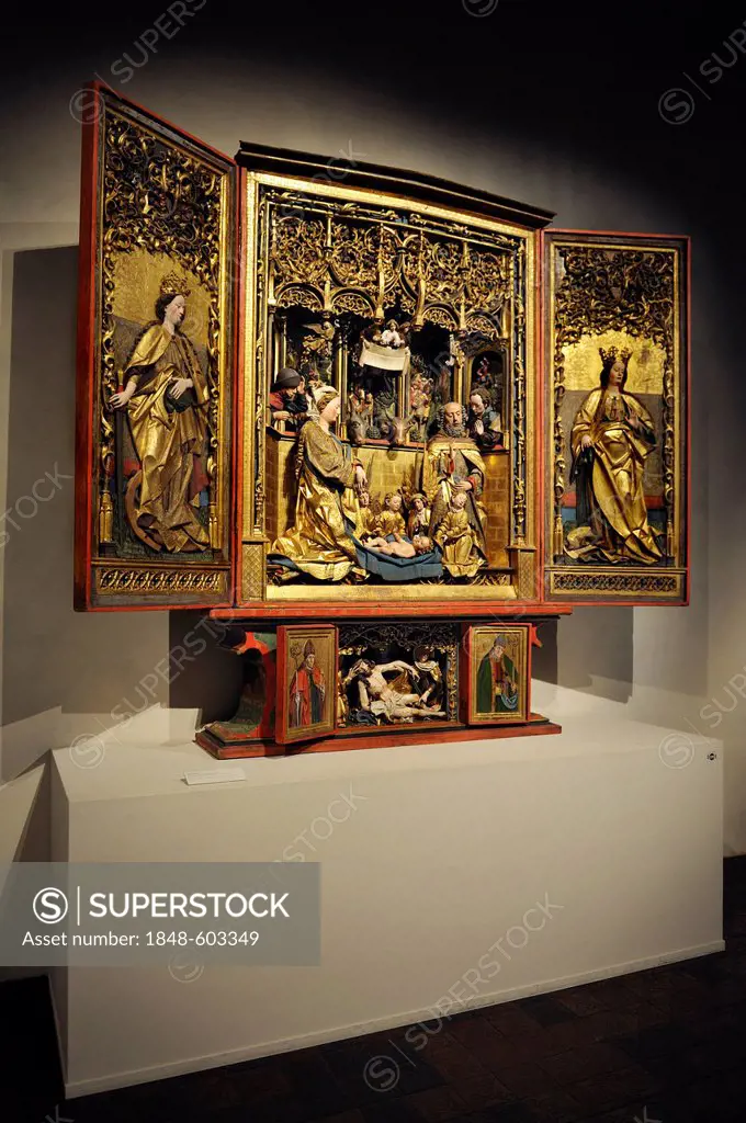 Traminer altar, Brixen around 1485/90, Bavarian National Museum, Prinzregentenstrasse 3, Munich, Bavaria, Germany, Europe