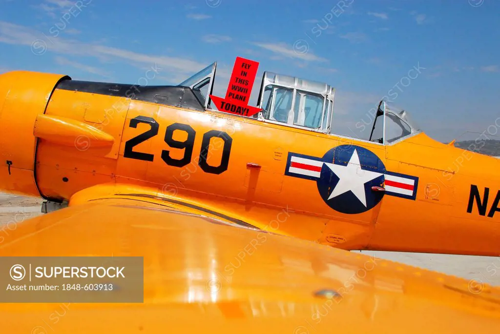 An old WWII at the Wings over Camarillo airshow in California, USA, America