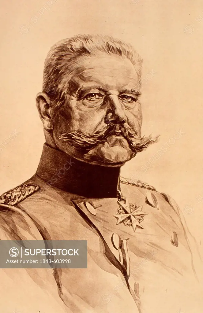 Paul Ludwig Hans Anton von Beneckendorff und von Hindenburg, Prussian German field marshal, statesman, politician, second President of Germany, Weimar...
