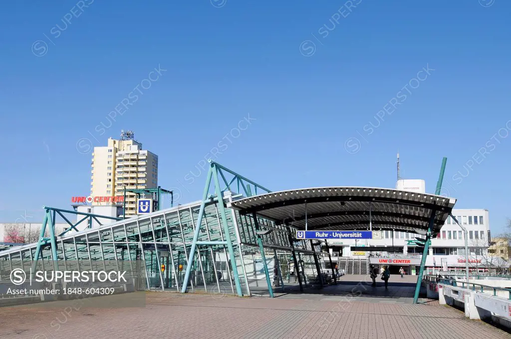 Subway station, Ruhr-Universitaet university, Bochum, Ruhrgebiet area, North Rhine-Westphalia, Germany, Europe
